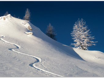 Natale in montagna sulla neve